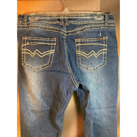 ANGELS Straight Leg Denim Jeans Mid Rise Regular Fit Blue Size 12 B3 - Picture 4 of 5